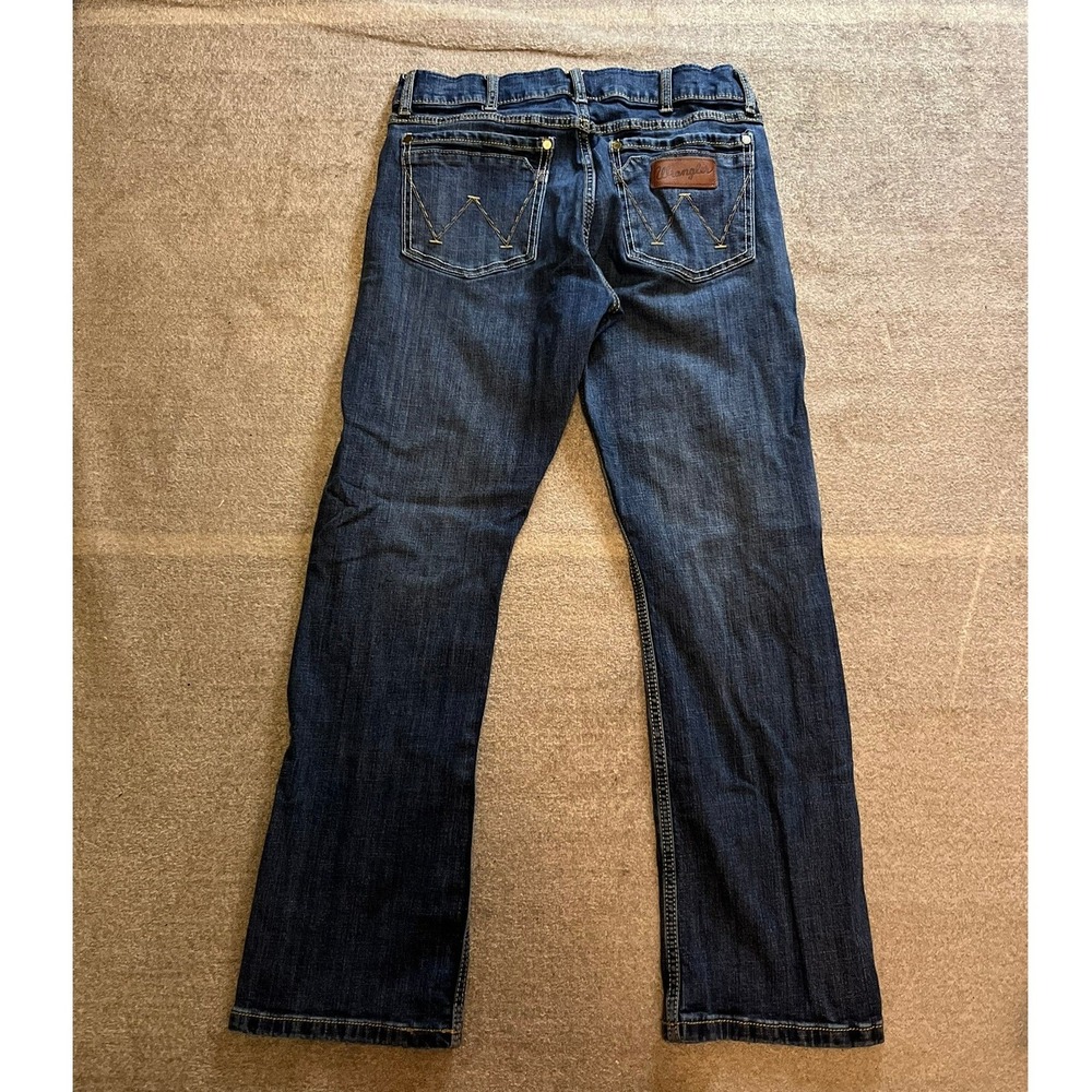 Wrangler Retro Slim Boot Jeans Mens 31x30 Dark Wash Denim Western Cowboy Ranch